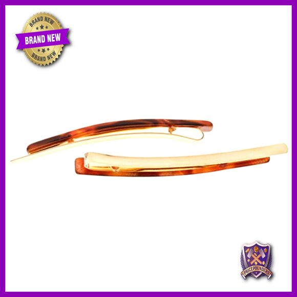 Gold Wire Bobby Pin Pair, Handmade in France, 2.75 Inches Long